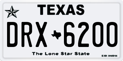 TX license plate DRX6200