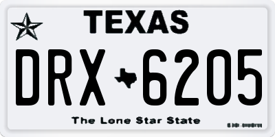 TX license plate DRX6205