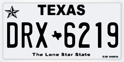 TX license plate DRX6219