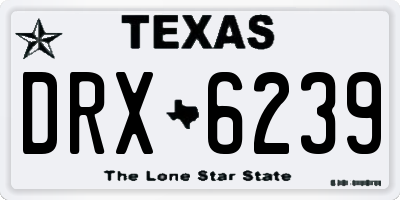 TX license plate DRX6239
