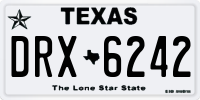 TX license plate DRX6242