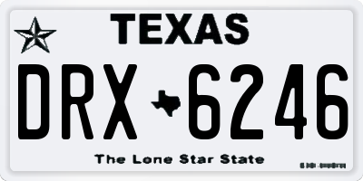 TX license plate DRX6246