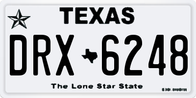 TX license plate DRX6248