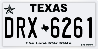 TX license plate DRX6261
