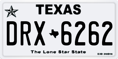 TX license plate DRX6262
