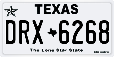 TX license plate DRX6268