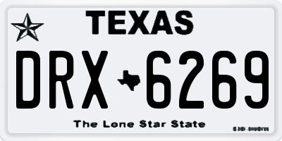TX license plate DRX6269