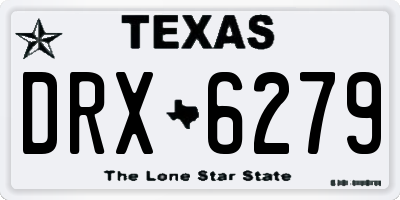 TX license plate DRX6279