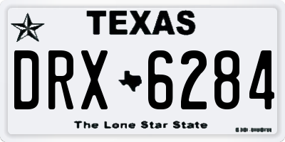 TX license plate DRX6284