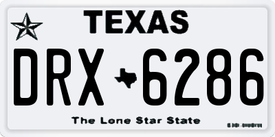 TX license plate DRX6286
