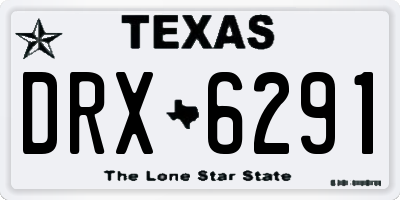 TX license plate DRX6291