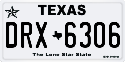 TX license plate DRX6306