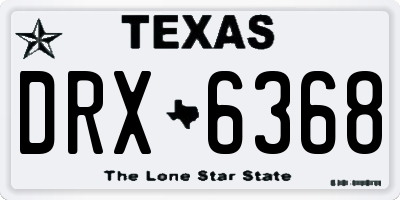 TX license plate DRX6368