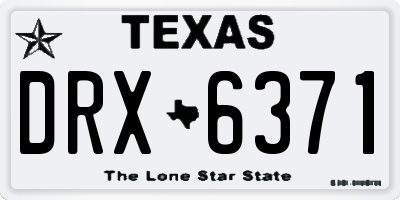 TX license plate DRX6371