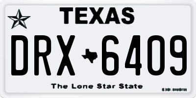 TX license plate DRX6409
