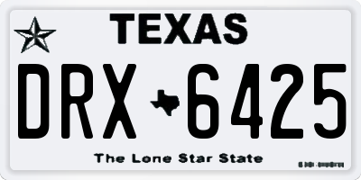 TX license plate DRX6425