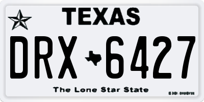 TX license plate DRX6427