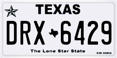 TX license plate DRX6429
