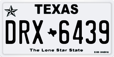 TX license plate DRX6439