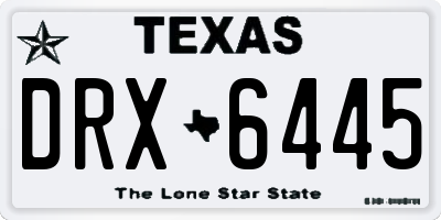 TX license plate DRX6445