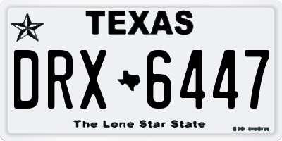 TX license plate DRX6447
