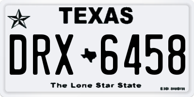 TX license plate DRX6458