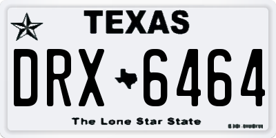 TX license plate DRX6464
