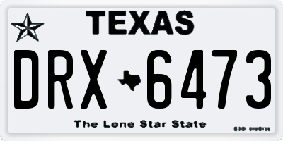 TX license plate DRX6473