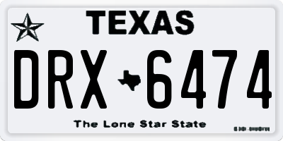 TX license plate DRX6474