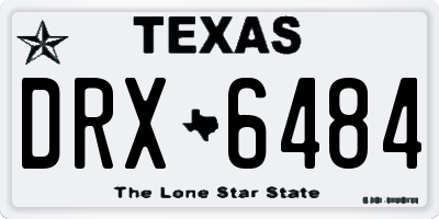 TX license plate DRX6484