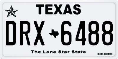 TX license plate DRX6488