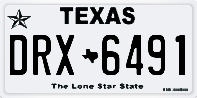 TX license plate DRX6491