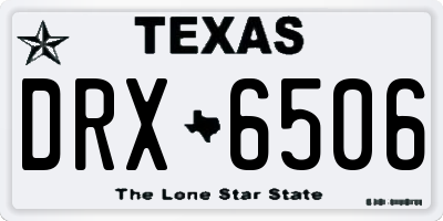 TX license plate DRX6506