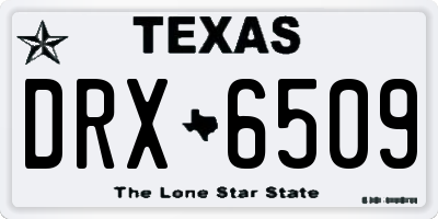 TX license plate DRX6509