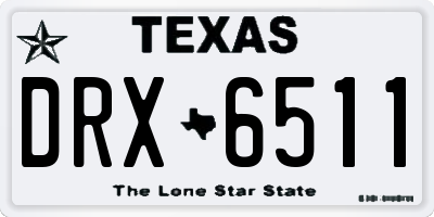 TX license plate DRX6511