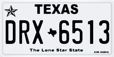 TX license plate DRX6513