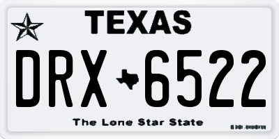 TX license plate DRX6522