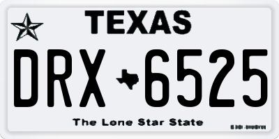 TX license plate DRX6525