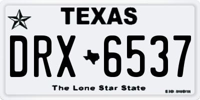 TX license plate DRX6537