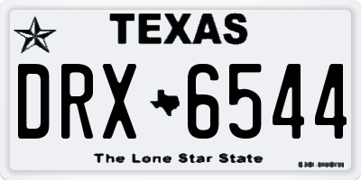 TX license plate DRX6544