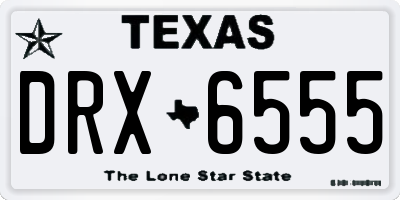 TX license plate DRX6555