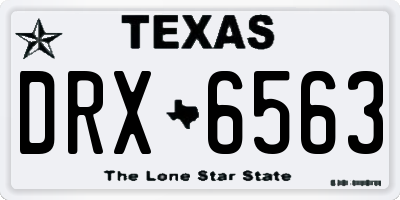 TX license plate DRX6563