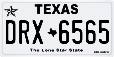 TX license plate DRX6565