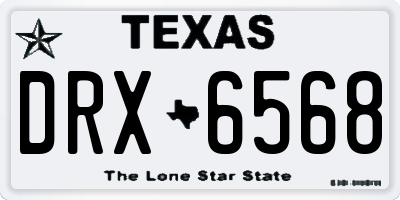 TX license plate DRX6568