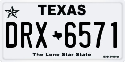 TX license plate DRX6571