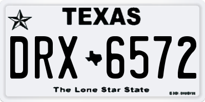 TX license plate DRX6572