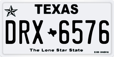 TX license plate DRX6576