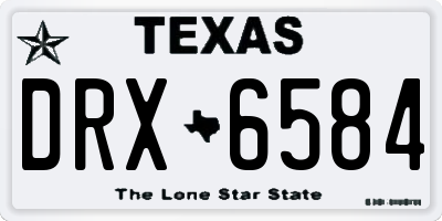TX license plate DRX6584