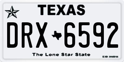 TX license plate DRX6592