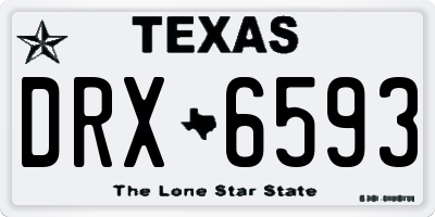 TX license plate DRX6593
